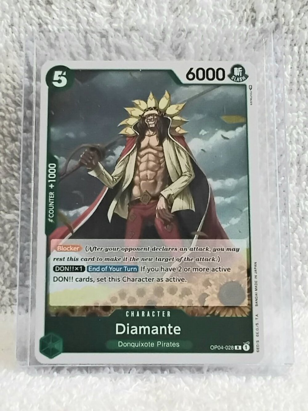 3/$25 Mint Rare One Piece Diamonte Holo Character Card OP04-028 by Bandai!!
